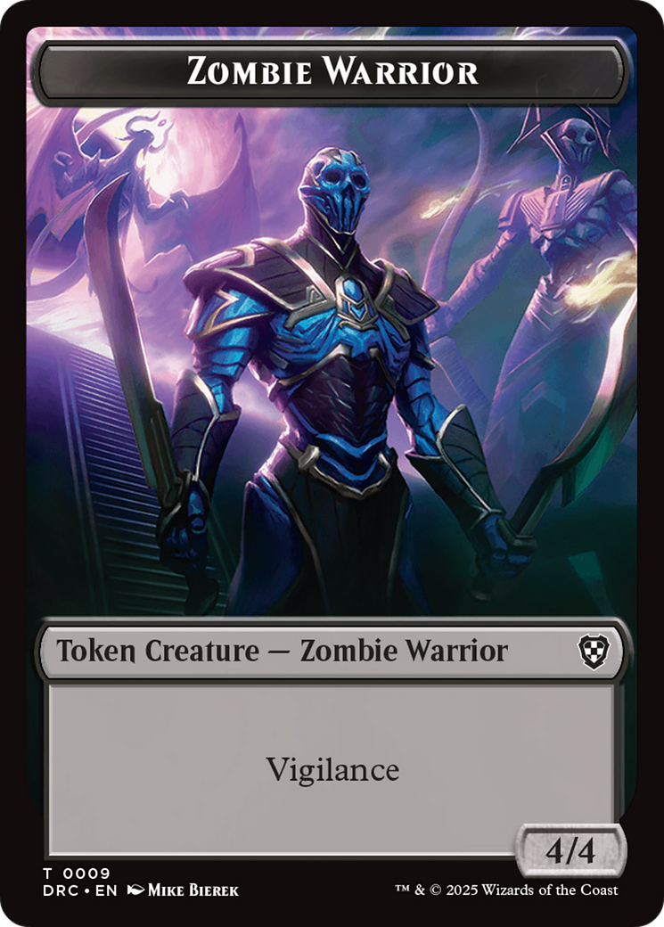 Zombie Army // Zombie Warrior Double-Sided Token [Aetherdrift Tokens] | Card Merchant Takapuna