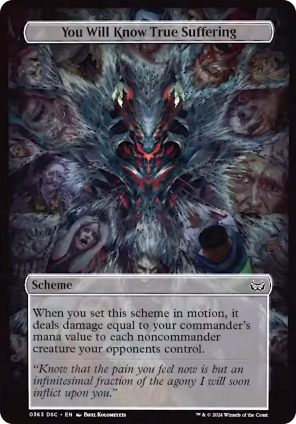 You Will Know True Suffering (Full Art) [Duskmourn: House of Horror Commander] | Card Merchant Takapuna