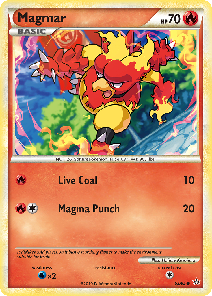 Magmar (52/95) [HeartGold & SoulSilver: Unleashed] | Card Merchant Takapuna