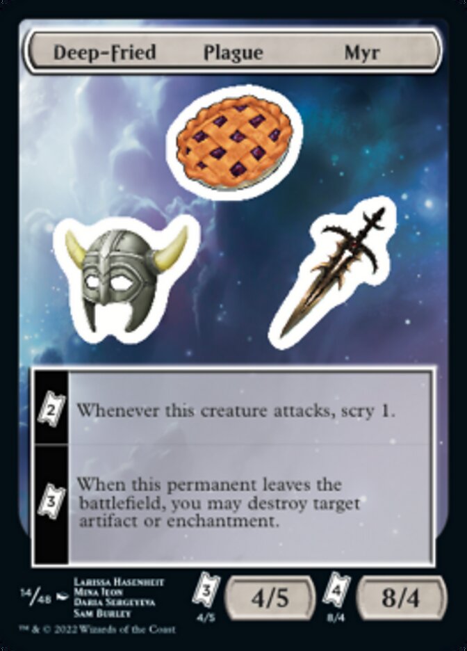 Deep-Fried Plague Myr [Unfinity Stickers] | Card Merchant Takapuna