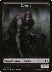 Zombie // Dog Illusion Double-Sided Token [Dungeons & Dragons: Adventures in the Forgotten Realms Tokens] | Card Merchant Takapuna