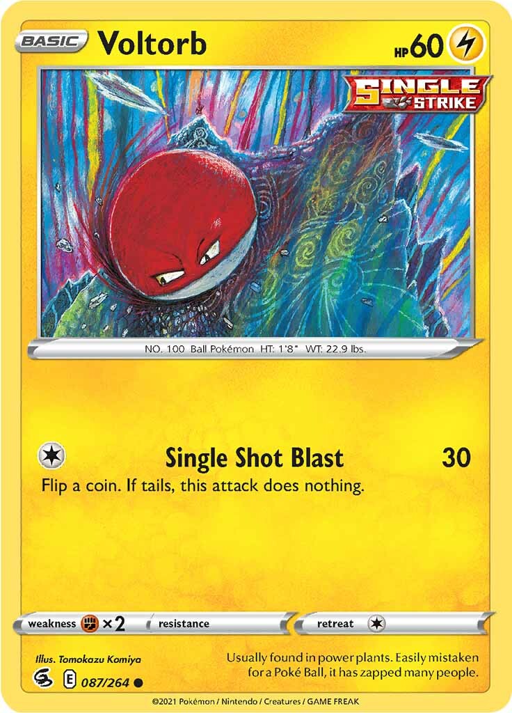 Voltorb (087/264) [Sword & Shield: Fusion Strike] | Card Merchant Takapuna