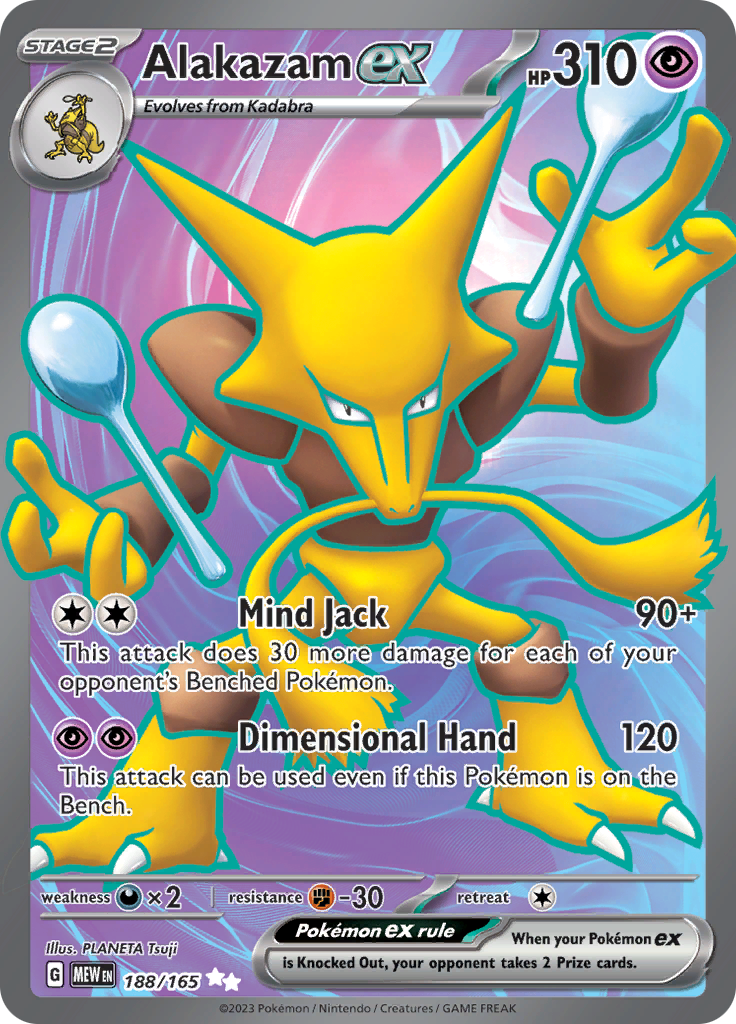 Alakazam ex (188/165) [Scarlet & Violet 151] | Card Merchant Takapuna