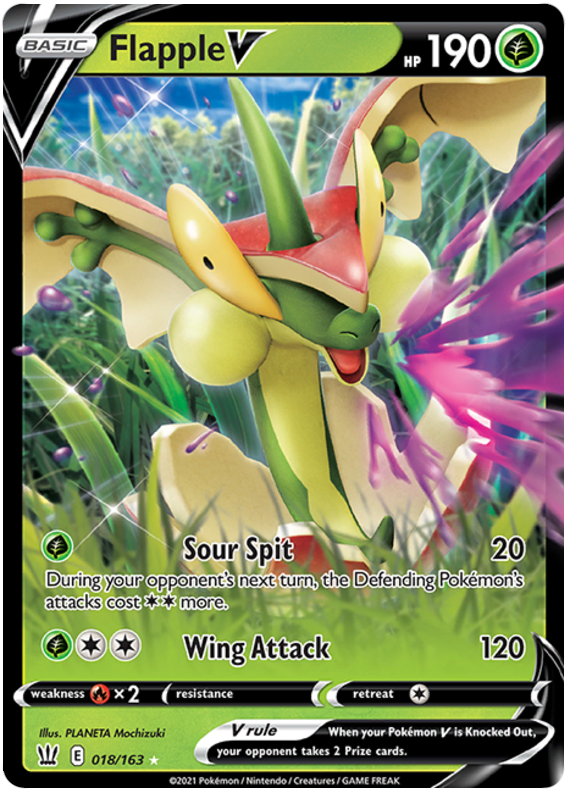 Flapple V (018/163) [Sword & Shield: Battle Styles] | Card Merchant Takapuna