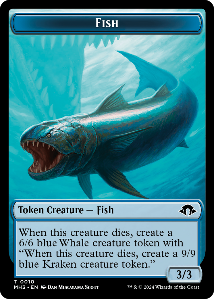 Eldrazi Spawn // Fish Double-Sided Token [Modern Horizons 3 Tokens] | Card Merchant Takapuna