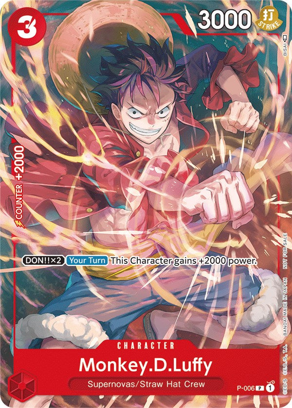 Monkey.D.Luffy (P-006) (Tournament Pack Vol. 1) [One Piece Promotion Cards] | Card Merchant Takapuna