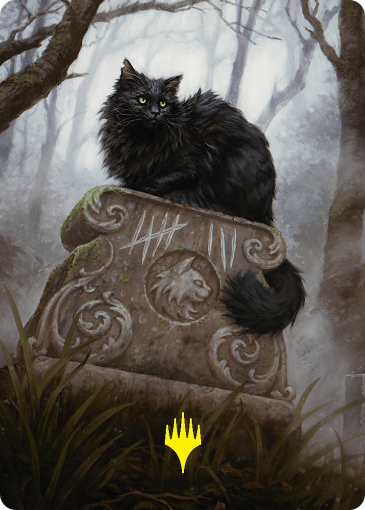 Nine-Lives Familiar 2 Art Card (36/54) (Gold-Stamped Planeswalker Symbol) [Foundations Art Series] | Card Merchant Takapuna