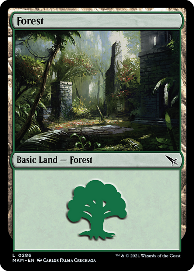 Forest (0286) [Murders at Karlov Manor] | Card Merchant Takapuna