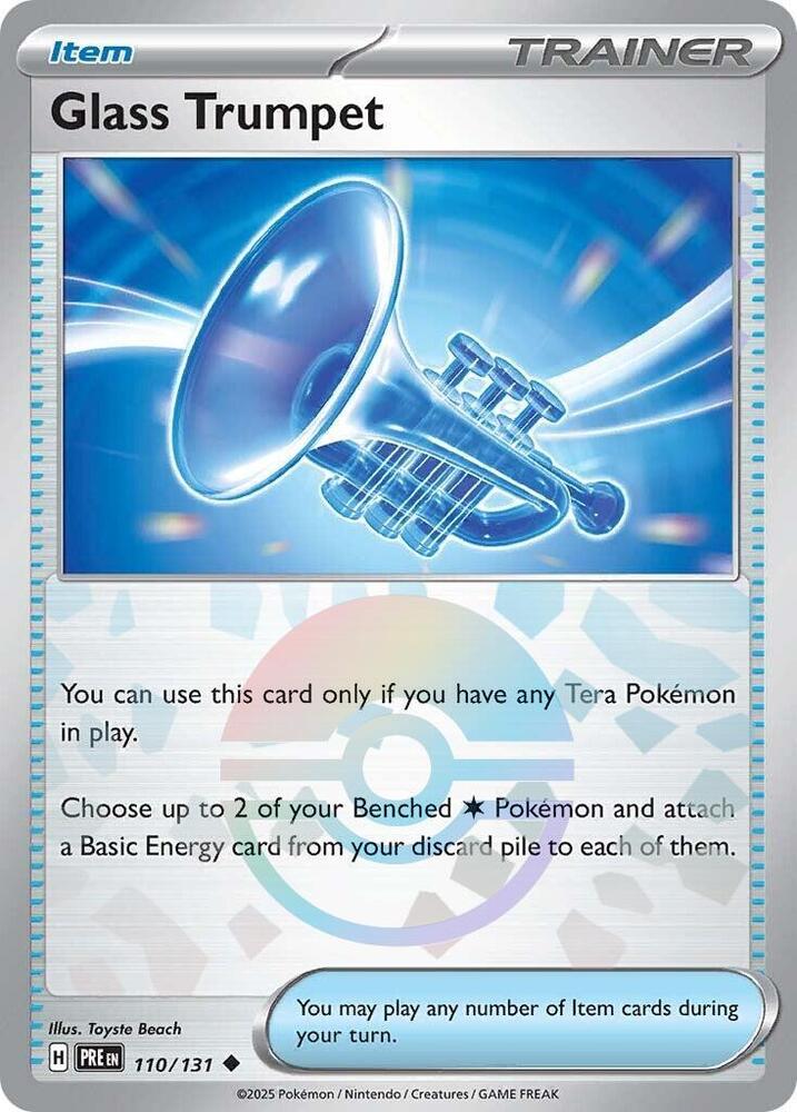 Glass Trumpet (110/131) (Poke Ball Pattern) [Scarlet & Violet: Prismatic Evolutions] | Card Merchant Takapuna