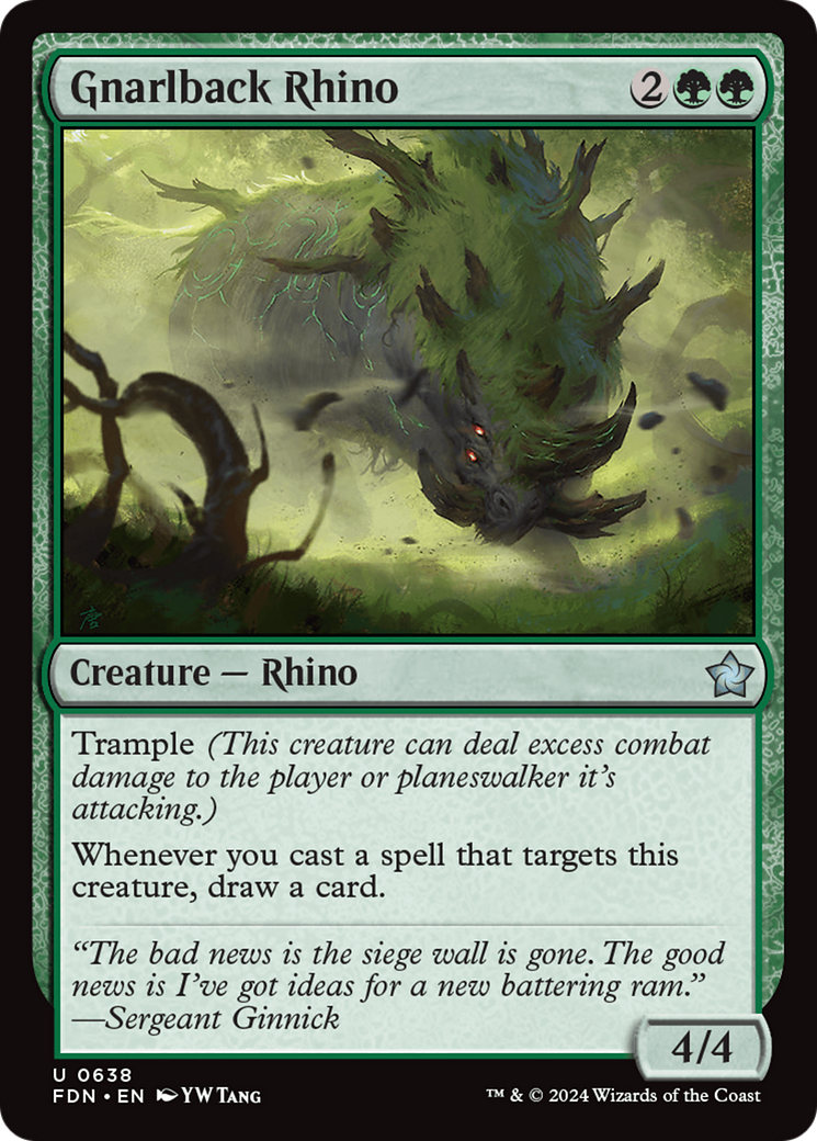 Gnarlback Rhino [Foundations] | Card Merchant Takapuna