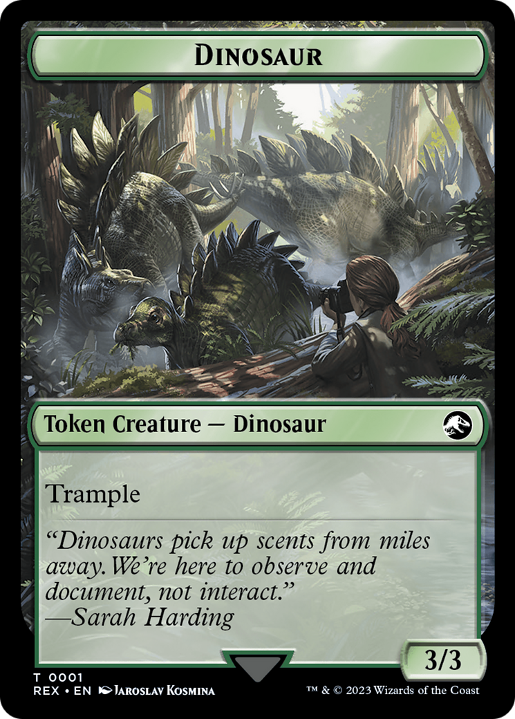 Map // Dinosaur (0001) Double-Sided Token [The Lost Caverns of Ixalan Tokens] | Card Merchant Takapuna