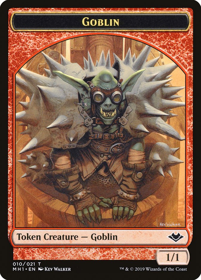 Goblin (010) // Wrenn and Six Emblem Double-Sided Token [Modern Horizons Tokens] | Card Merchant Takapuna