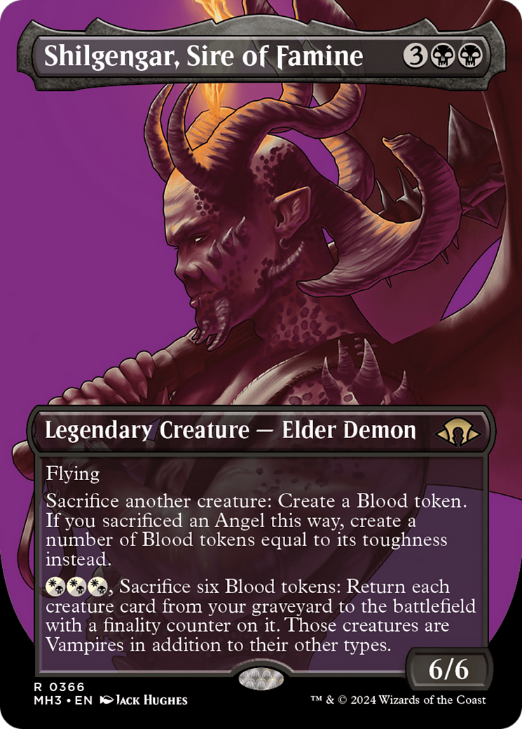 Shilgengar, Sire of Famine (Borderless) [Modern Horizons 3] | Card Merchant Takapuna