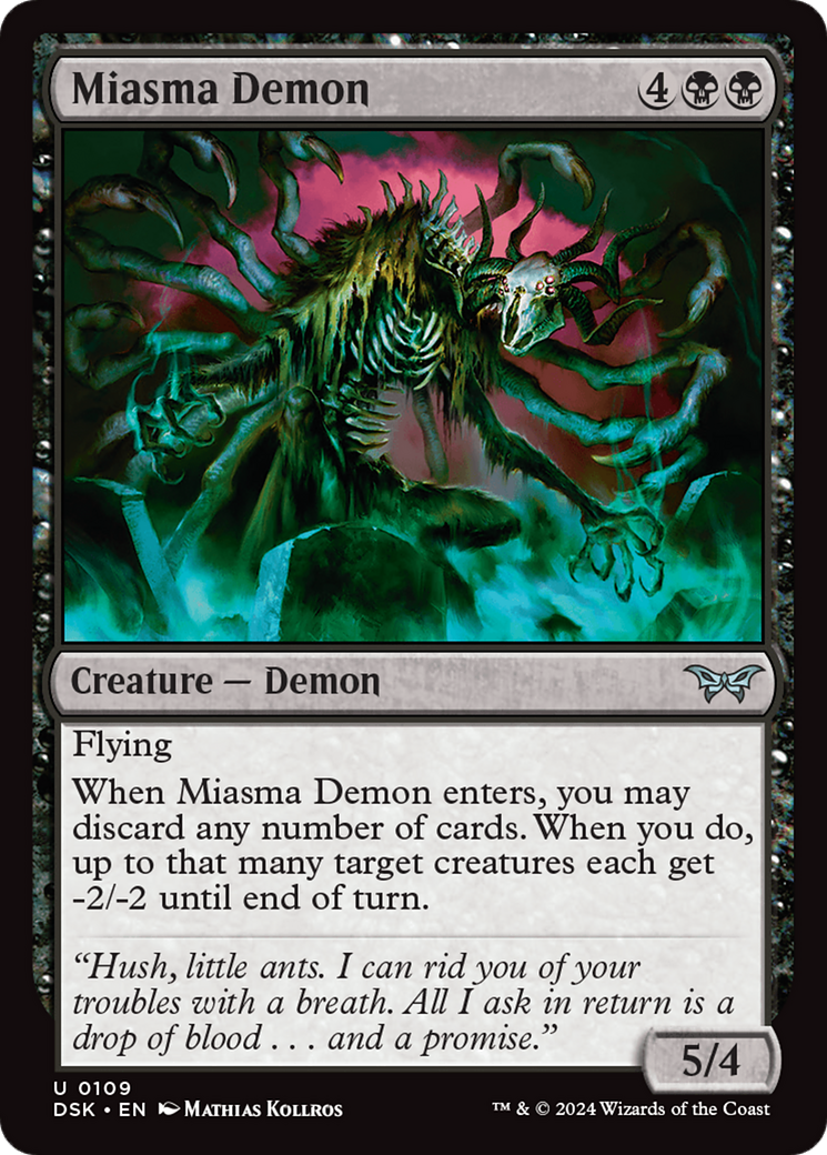 Miasma Demon [Duskmourn: House of Horror] | Card Merchant Takapuna