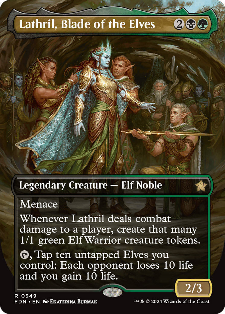 Lathril, Blade of the Elves (Borderless) [Foundations] | Card Merchant Takapuna