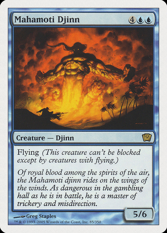 Mahamoti Djinn (9th Edition) [Oversize Cards] | Card Merchant Takapuna