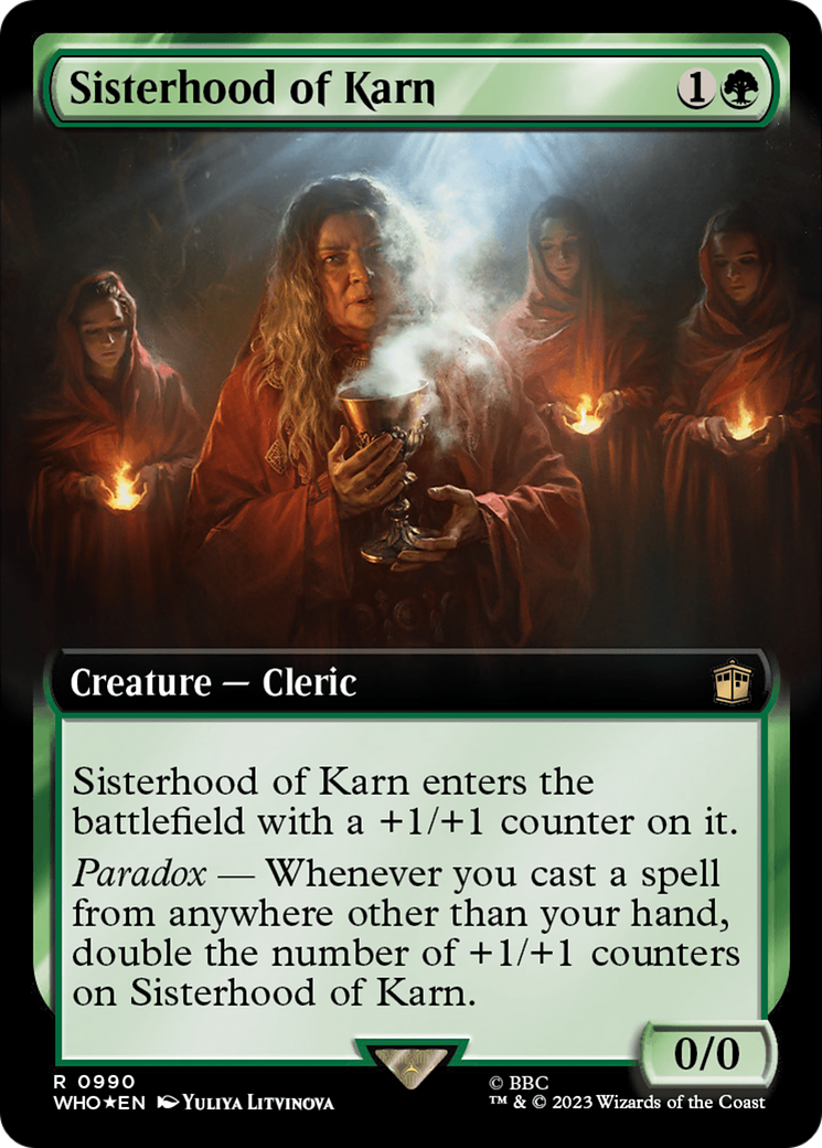 Sisterhood of Karn (Extended Art) (Surge Foil) [Doctor Who] | Card Merchant Takapuna