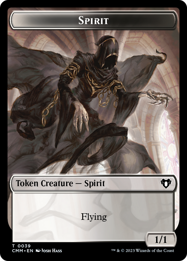 Spirit (0039) // Bird Illusion Double-Sided Token [Commander Masters Tokens] | Card Merchant Takapuna