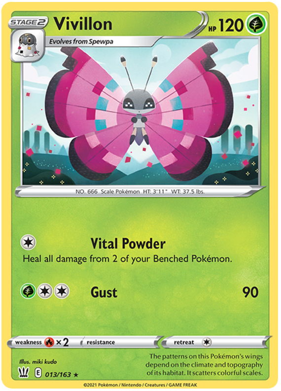 Vivillon (013/163) [Sword & Shield: Battle Styles] | Card Merchant Takapuna