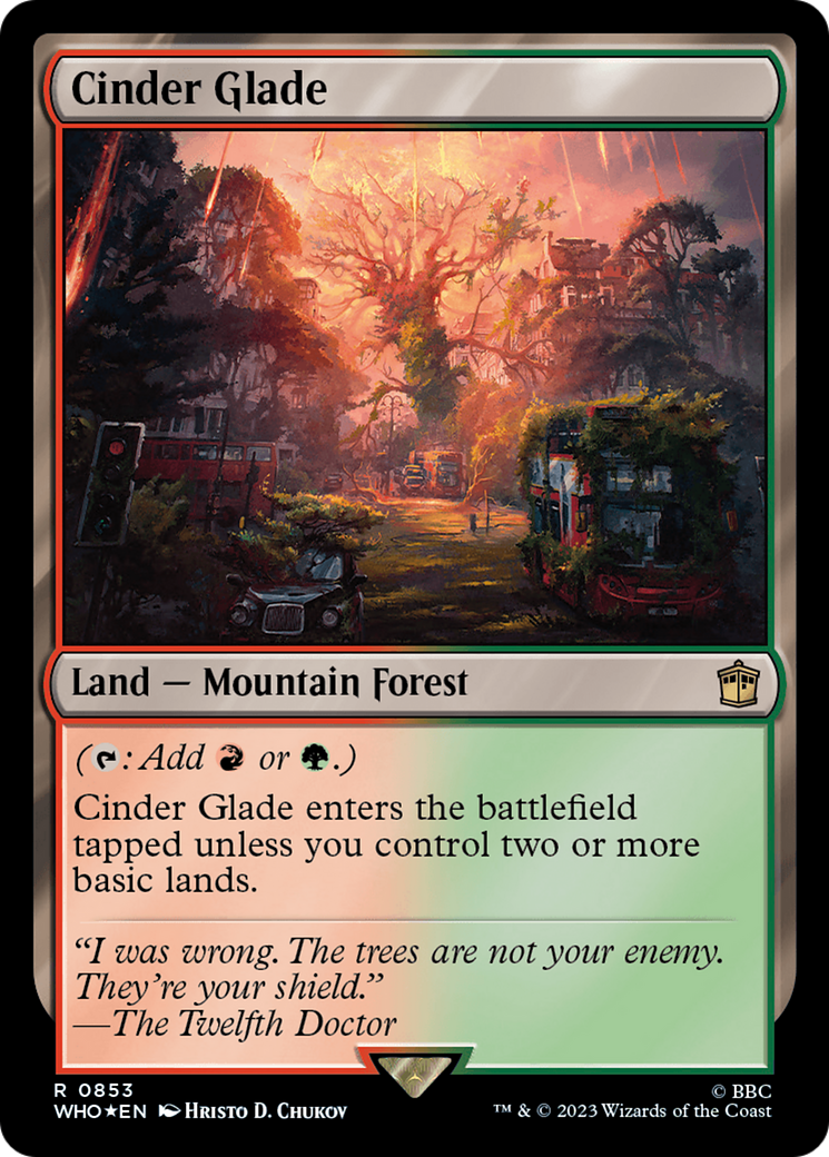 Cinder Glade (Surge Foil) [Doctor Who] | Card Merchant Takapuna