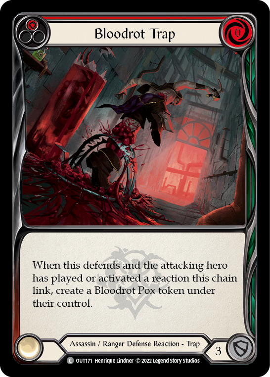 Bloodrot Trap (Red) [OUT171] (Outsiders)  Rainbow Foil | Card Merchant Takapuna