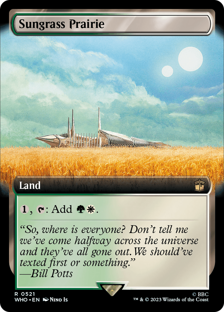 Sungrass Prairie (Extended Art) [Doctor Who] | Card Merchant Takapuna