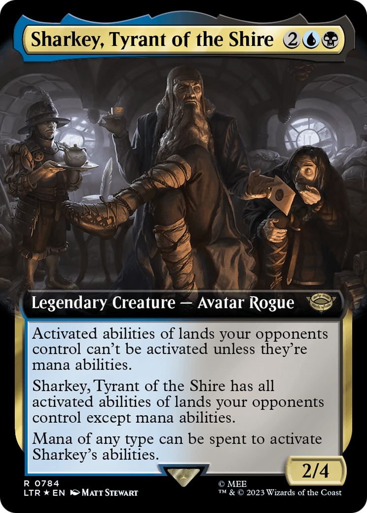 Sharkey, Tyrant of the Shire (Extended Art) (Surge Foil) [The Lord of the Rings: Tales of Middle-Earth] | Card Merchant Takapuna