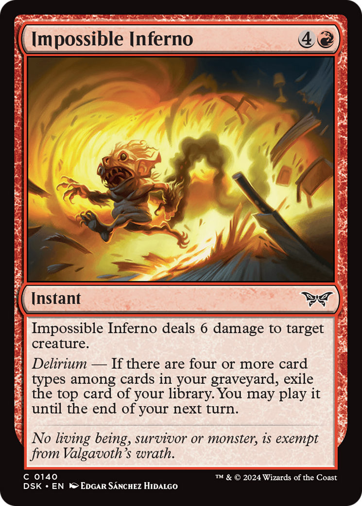 Impossible Inferno [Duskmourn: House of Horror] | Card Merchant Takapuna