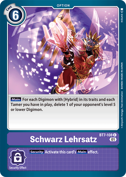 Schwarz Lehrsatz [BT7-108] [Next Adventure] | Card Merchant Takapuna