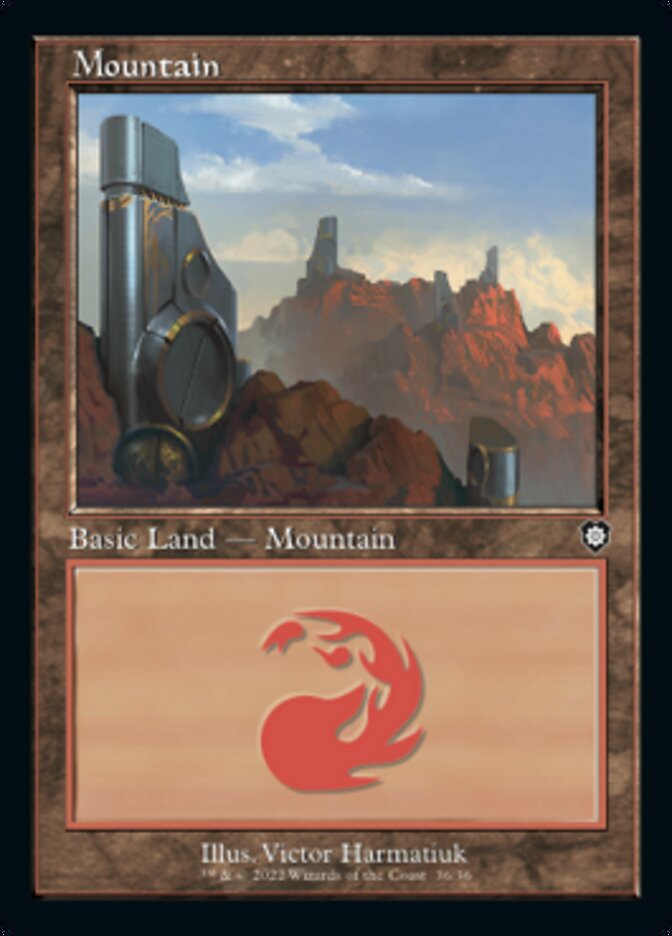 Mountain (036) (Retro) [The Brothers' War Commander] | Card Merchant Takapuna