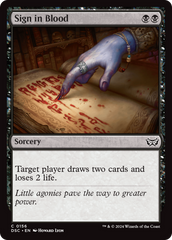 Sign in Blood [Duskmourn: House of Horror Commander] | Card Merchant Takapuna