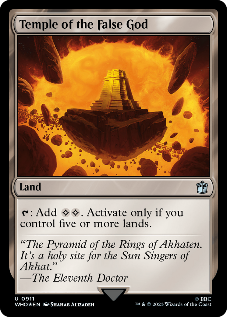 Temple of the False God (Surge Foil) [Doctor Who] | Card Merchant Takapuna