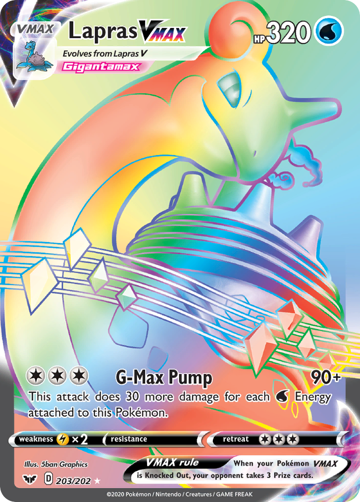 Lapras VMAX (203/202) [Sword & Shield: Base Set] | Card Merchant Takapuna