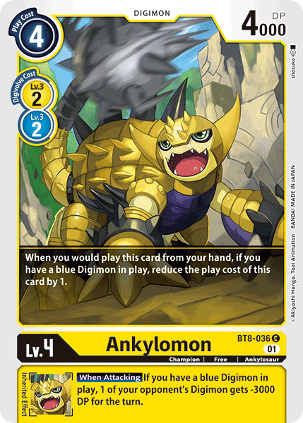 Ankylomon [BT8-036] [New Awakening] | Card Merchant Takapuna