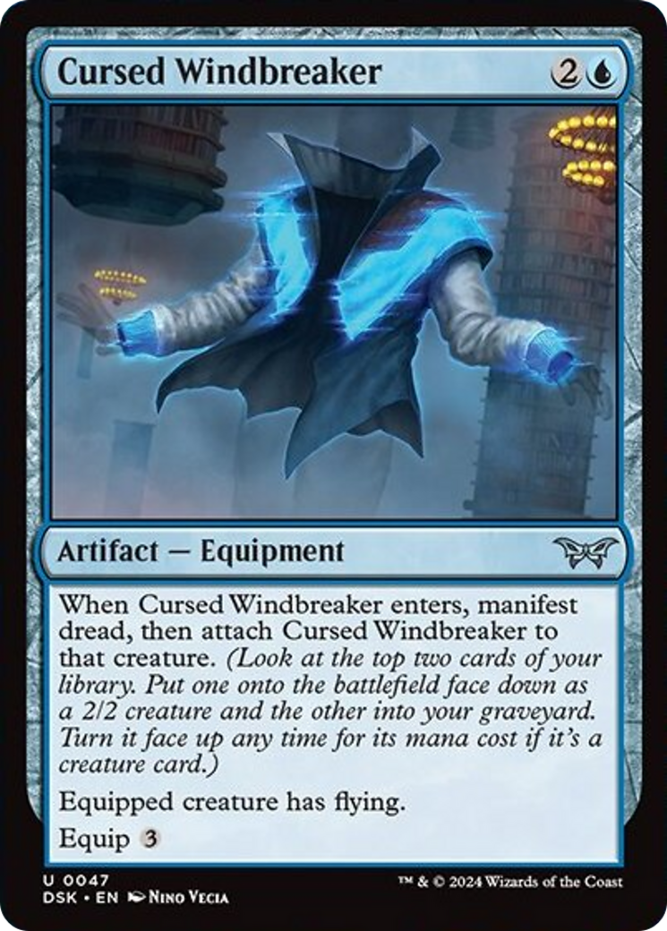 Cursed Windbreaker [Duskmourn: House of Horror] | Card Merchant Takapuna