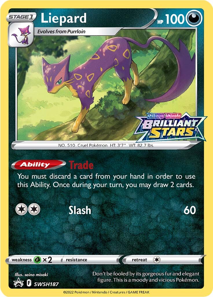 Liepard (SWSH187) (Prerelease Promo) [Sword & Shield: Black Star Promos] | Card Merchant Takapuna