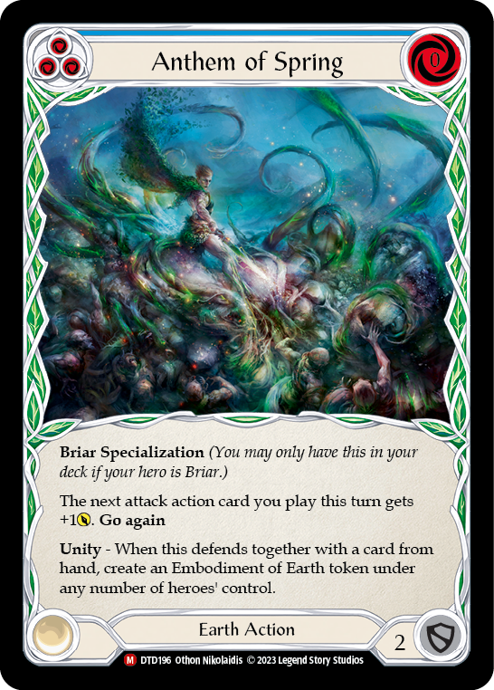 Anthem of Spring [DTD196] (Dusk Till Dawn)  Rainbow Foil | Card Merchant Takapuna