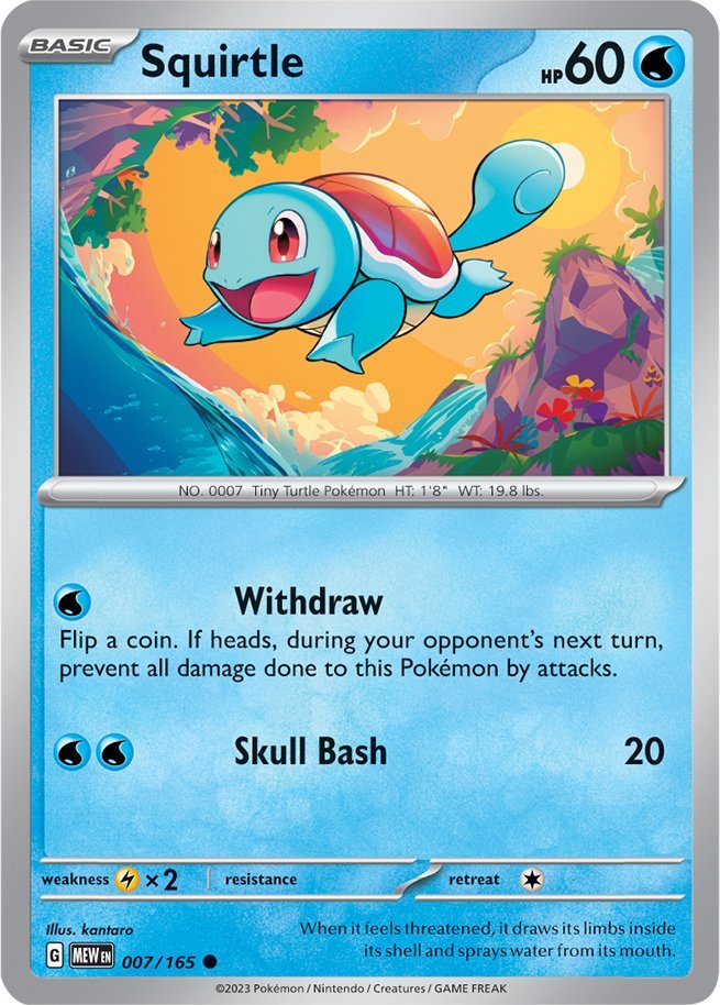 Squirtle (007/165) [Scarlet & Violet 151] | Card Merchant Takapuna