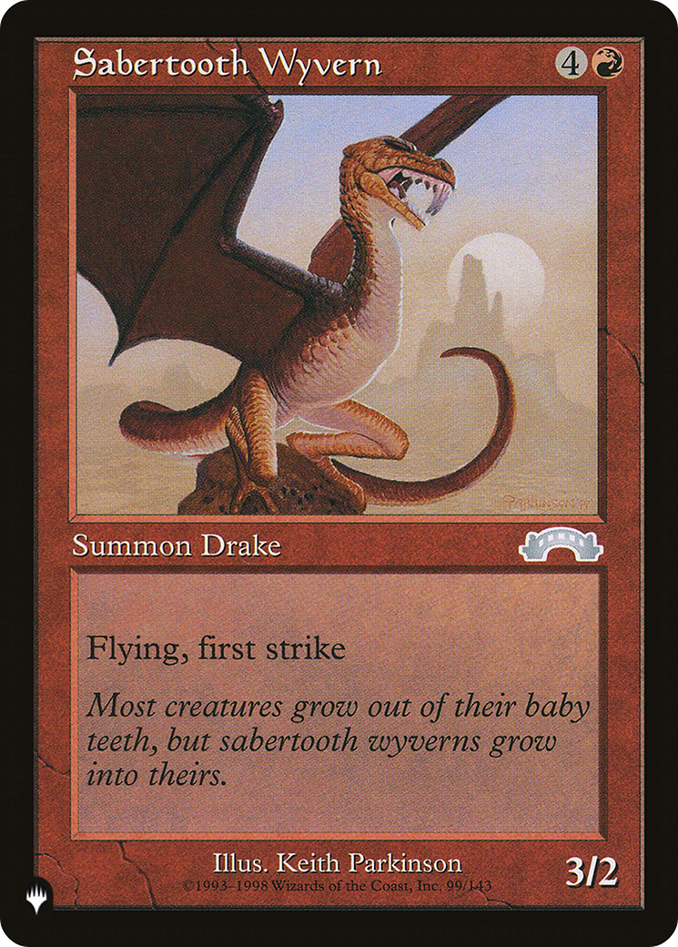 Sabertooth Wyvern [The List] | Card Merchant Takapuna