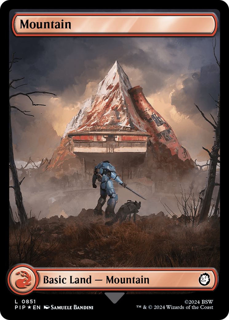 Mountain (0851) (Surge Foil) [Fallout] | Card Merchant Takapuna