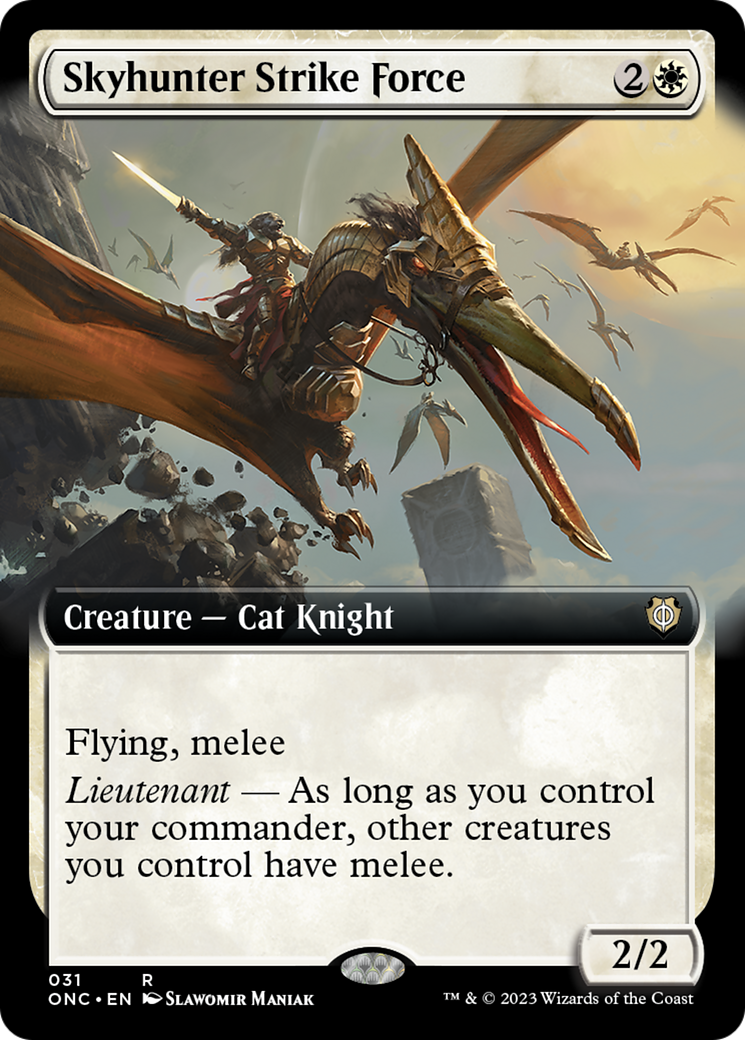 Skyhunter Strike Force (Extended Art) [Phyrexia: All Will Be One Commander] | Card Merchant Takapuna