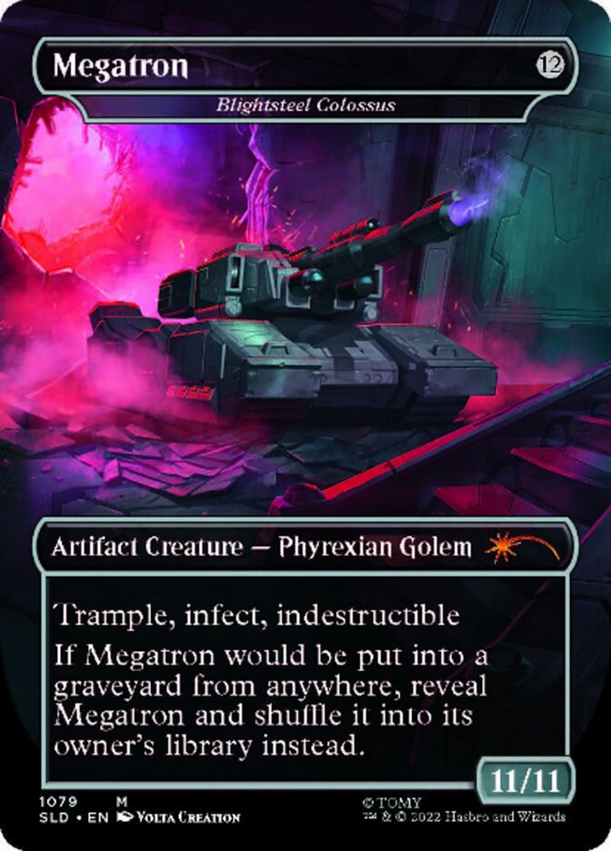 Blightsteel Colossus - Megatron (Borderless) [Secret Lair Drop Series] | Card Merchant Takapuna