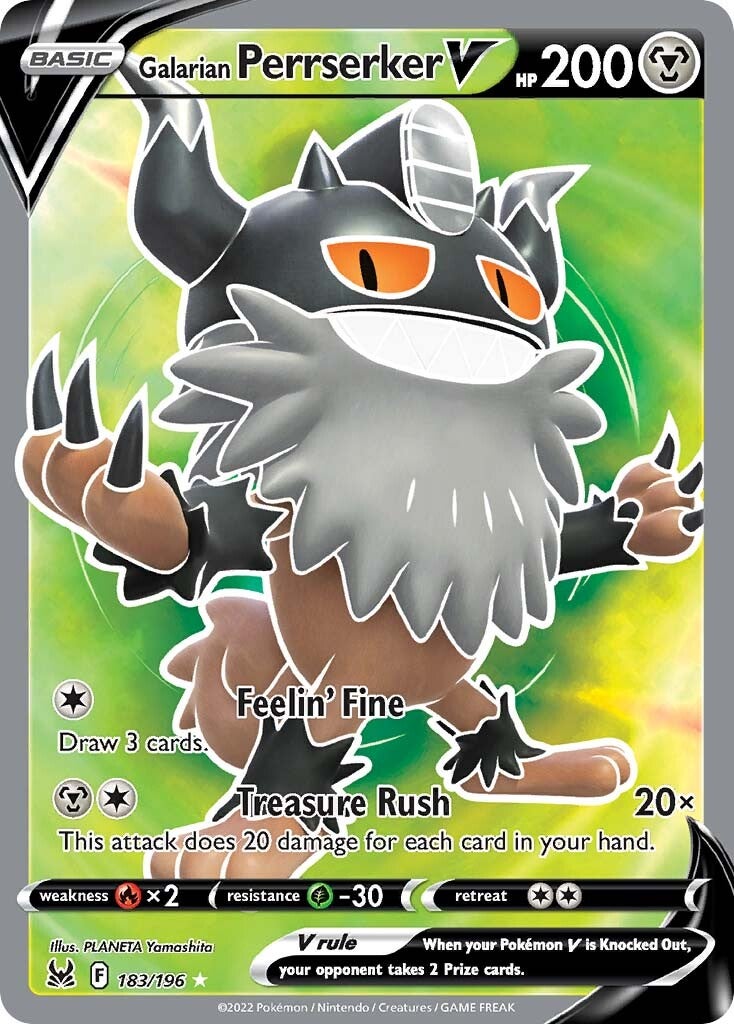 Galarian Perrserker V (183/196) [Sword & Shield: Lost Origin] | Card Merchant Takapuna