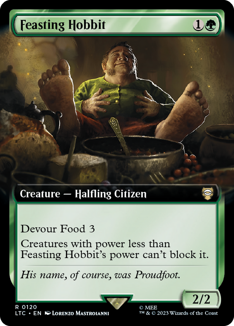 Feasting Hobbit (Extended Art) [The Lord of the Rings: Tales of Middle-Earth Commander] | Card Merchant Takapuna