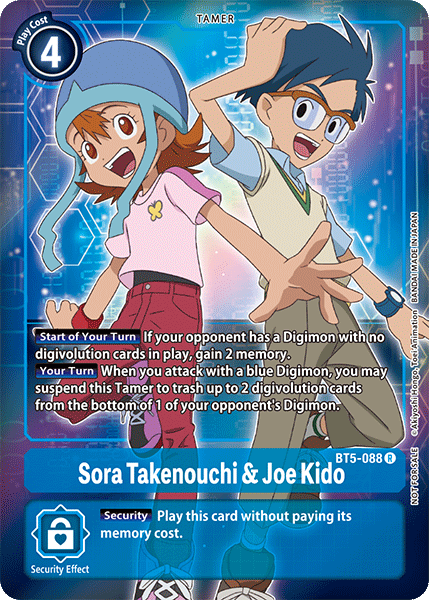 Sora Takenouchi & Joe Kido [BT5-088] (Buy-A-Box Promo) [Battle of Omni Promos] | Card Merchant Takapuna