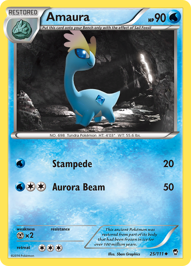 Amaura (25/111) [XY: Furious Fists] | Card Merchant Takapuna