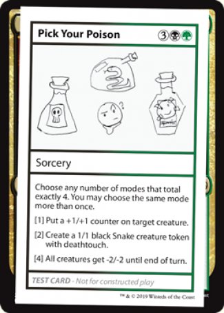 Pick Your Poison (2021 Edition) [Mystery Booster Playtest Cards] | Card Merchant Takapuna