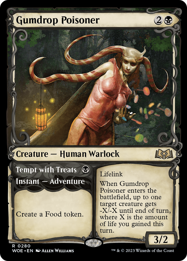 Gumdrop Poisoner // Tempt with Treats (Showcase) [Wilds of Eldraine] | Card Merchant Takapuna