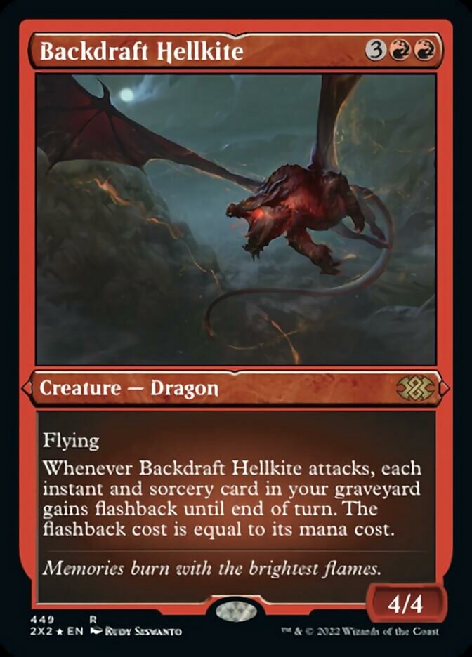 Backdraft Hellkite (Foil Etched) [Double Masters 2022] | Card Merchant Takapuna