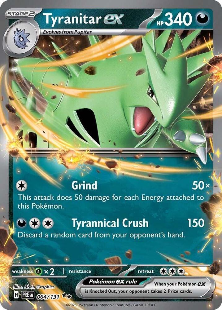 Tyranitar ex (064/131) [Scarlet & Violet: Prismatic Evolutions] | Card Merchant Takapuna